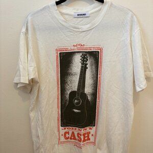 DayDreamer LA Short Sleeve Johnny Cash T-Shirt, Size M, Ivory